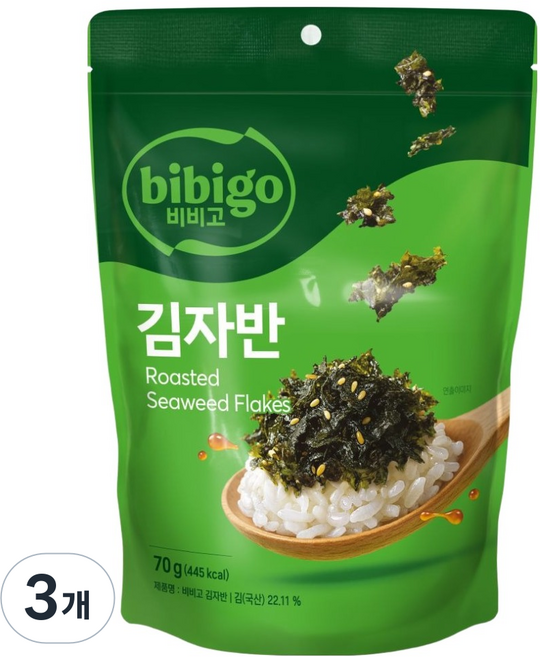 비비고 김자반, 70g, 3개