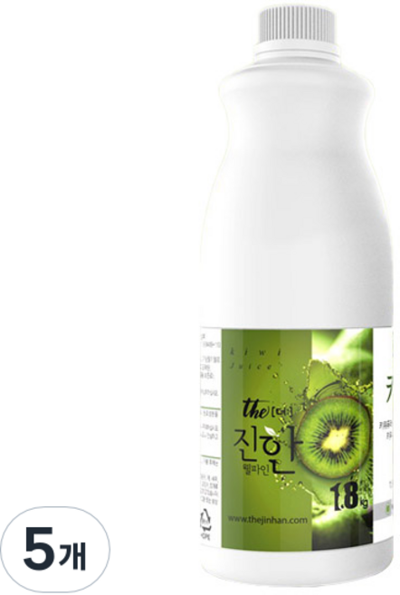 웰파인 더진한 키위 농축액, 1.8kg, 5개
