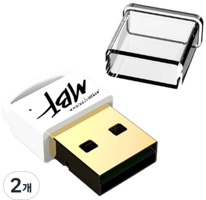 엠비에프 USB 블루투스 동글 5.4, MBF-BT54WH, 화이트, 2개