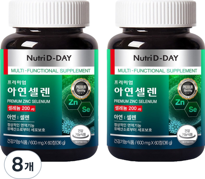 Nutri D-DAY 優質鋅硒, 8個, 60錠