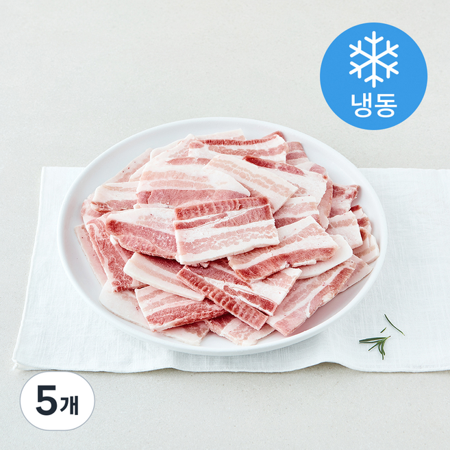 스페인산 옛날 삼겹살 구이용 (냉동), 5개, 1kg
