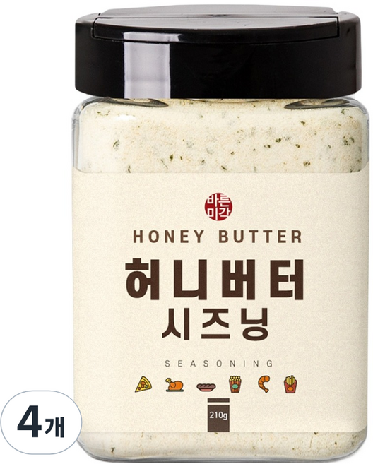 바른미각 허니버터 시즈닝, 4개, 210g