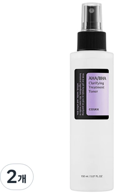 코스알엑스 아하 바하 클래리파잉 트리트먼트 토너, 150ml, 2개 - 쿠팡