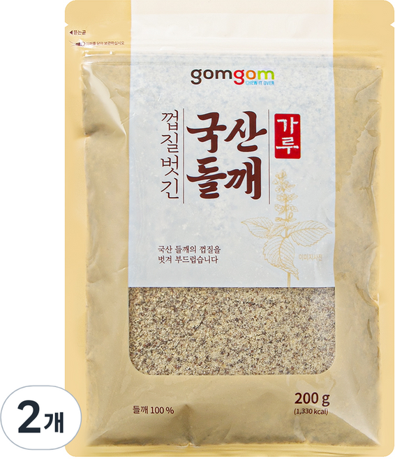 곰곰 껍질벗긴 국산 들깨가루, 200g, 2개