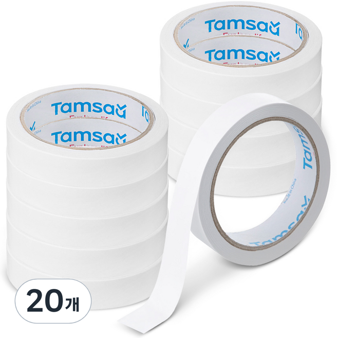 코멧 고점도 반투명 양면테이프 20mm x 12m, 화이트, 20개
