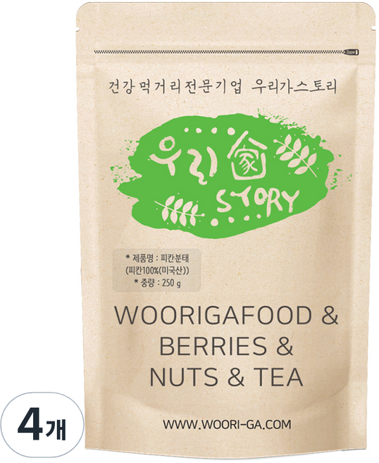 우리가스토리 피칸 분태, 250g, 4개