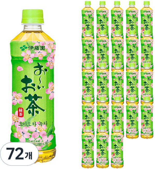 오이오차 녹차, 525ml, 72개