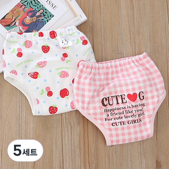엠케이 안심방수 배변훈련팬티 2종 세트, 프룻, 5세트