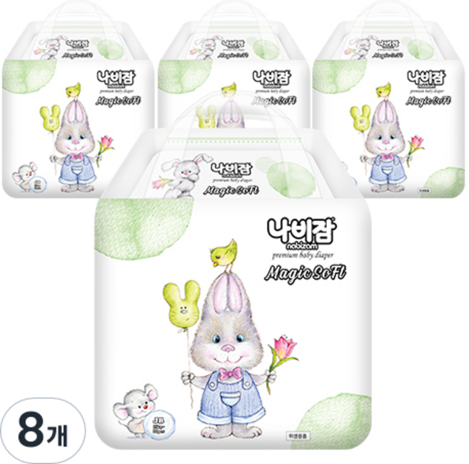 나비잠 매직소프트 밴드 기저귀 남녀공용, 점보형(2XL), 224매