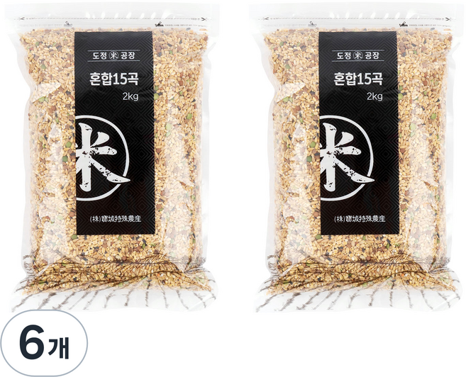 도정공장 혼합 15곡, 2kg, 6개