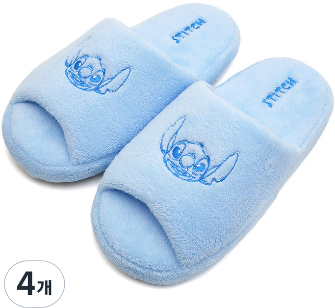 디즈니 AD 스티치 페이스 거실화, 블루, 4개