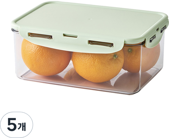 락앤락 비스프리 퓨어 직사각, 5개, 2.3L