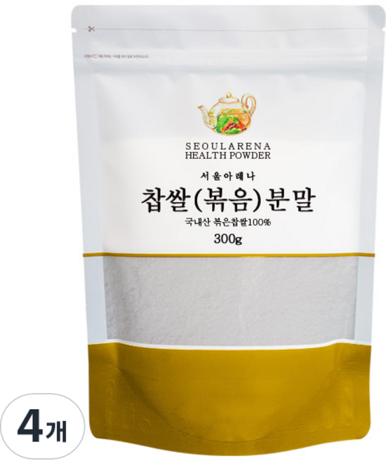 서울아레나 찹쌀 볶음 분말 국내산, 300g, 4개