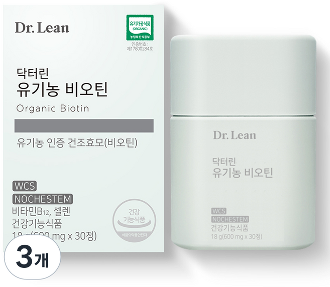 Dr.Lean 維他命B12硒錠, 30顆, 600mg, 3罐