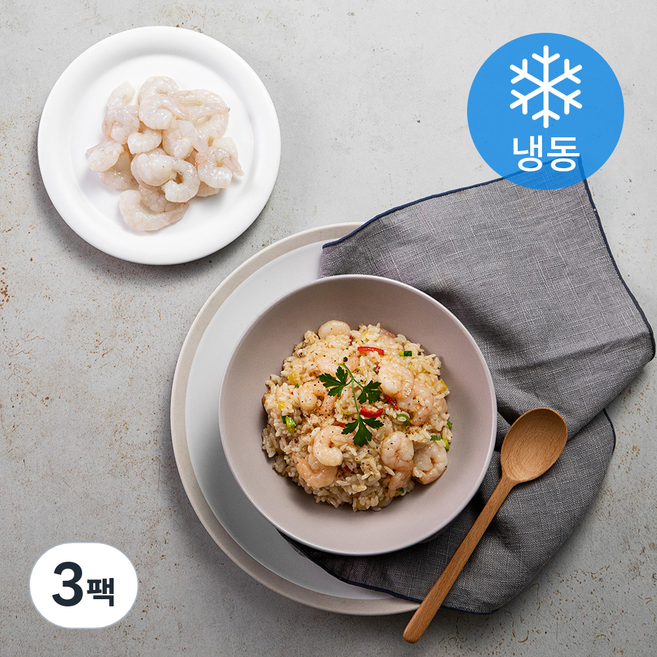 사랑해어 탈각 냉동 흰다리 새우살 (냉동), 500g (90~125 마리), 3팩