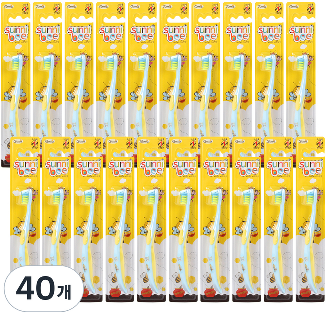 지앤마 써니비 1단계 유아칫솔, 남아용, 1개입, 40개