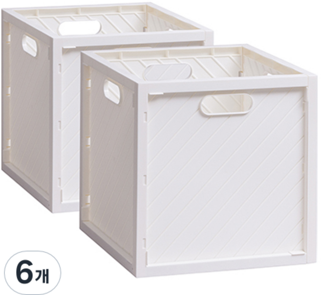 이즈리빙 다용도 팬트리 요리조리 리빙박스, 아이보리, 6개