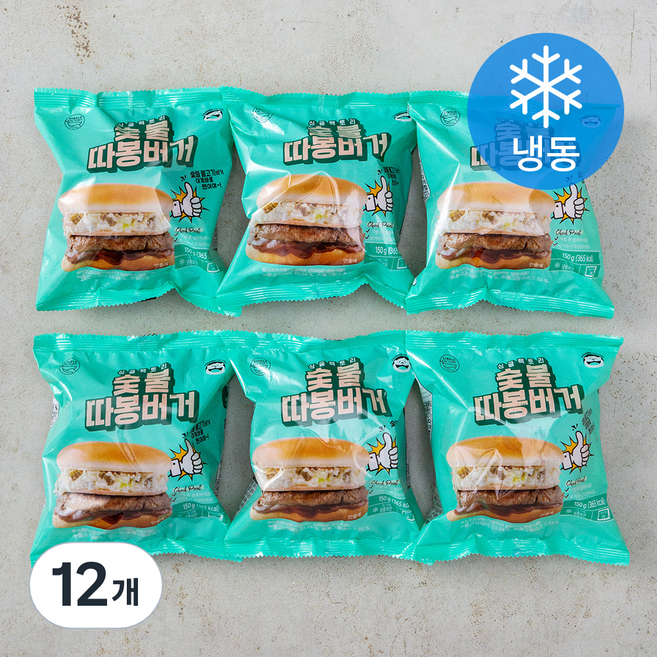 싱글팩토리 숯불 따봉버거 (냉동), 150g, 1개입, 12개