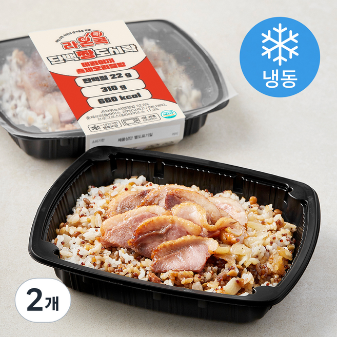 라온콕 단백짱 데리야끼 훈제 오리덮밥 (냉동), 310g, 2개