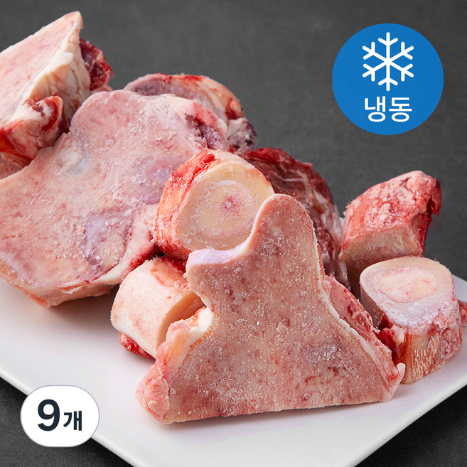 사조프레시미트 호주산 수입우사골 탕용 3~5cm 절단 (냉동), 1kg, 9개