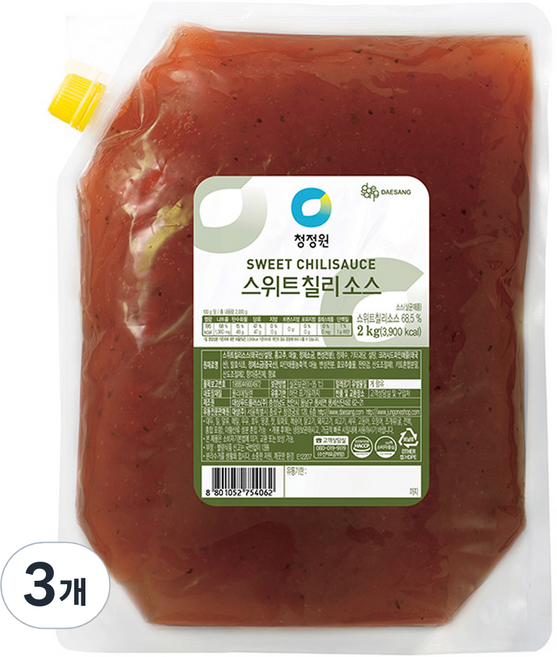 청정원 스위트칠리소스, 3개, 2kg