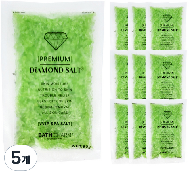 바스참 다이아몬드 솔트 입욕제 티트리, 800g, 5개