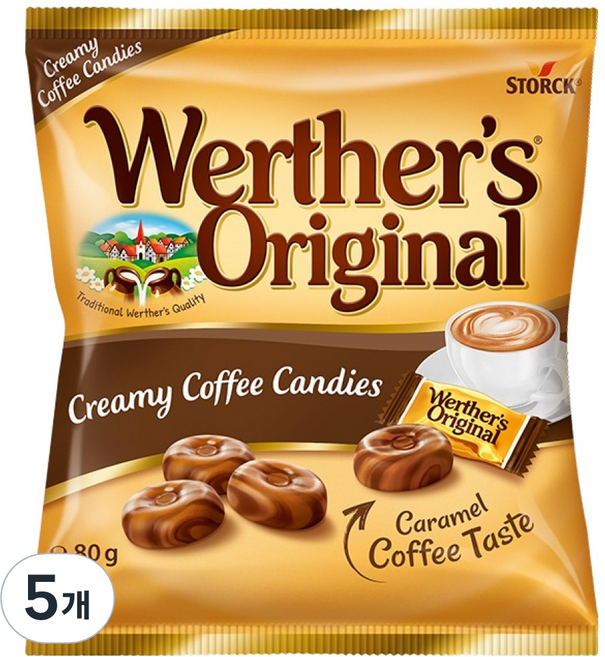 웨더스오리지날 크리미 커피 캔디, 80g, 5개
