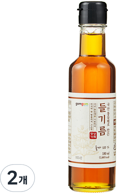 gomgom 韓國產紫蘇籽油, 180ml, 2個