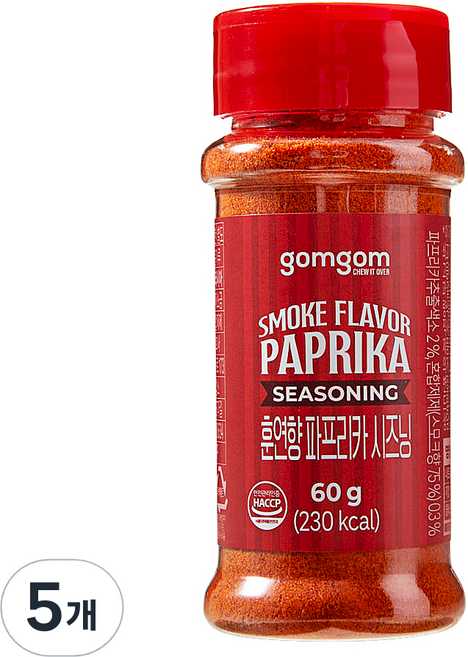 곰곰 훈연향 파프리카 시즈닝, 60g, 5개