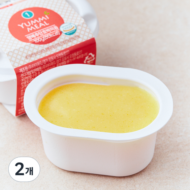 얌이밀 초기 이유식 양배추 단호박 미음, 100g, 2개