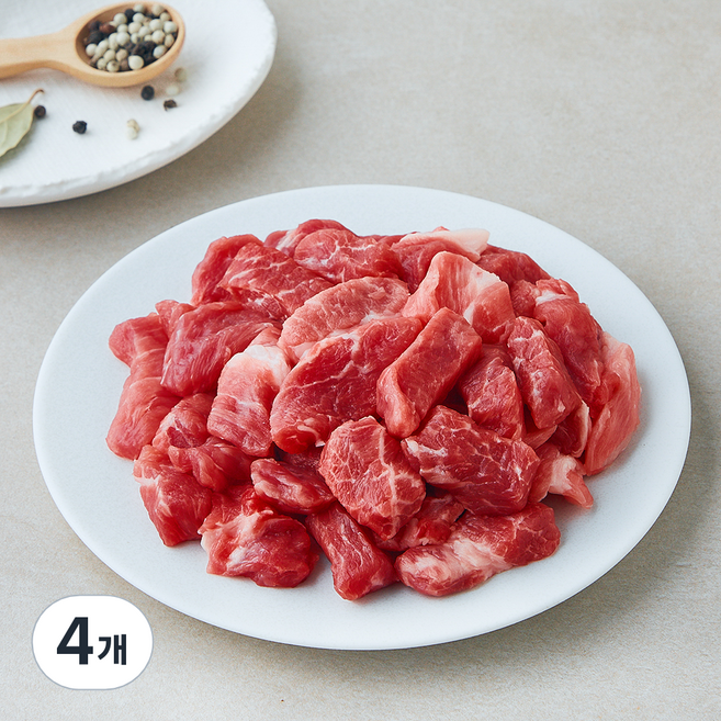 곰곰 한돈 뒷다리 찌개용 (냉장), 1kg, 4개