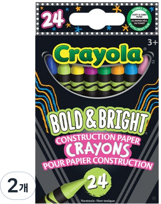 크레욜라 볼드 앤 브라이트 크레용, 2개, 24색