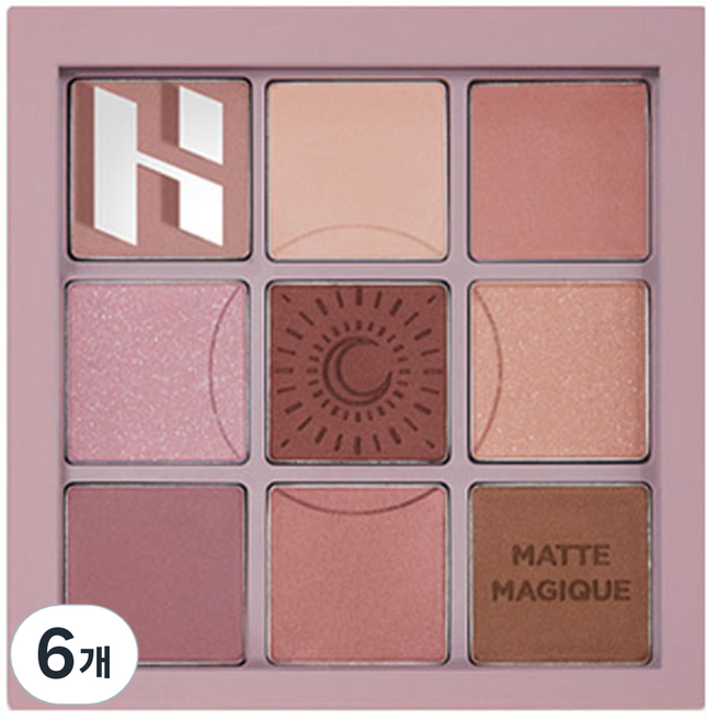 홀리카홀리카 마뜨 매직 컬렉션 마이페이브 무드 아이팔레트 8g, 무니, 6개