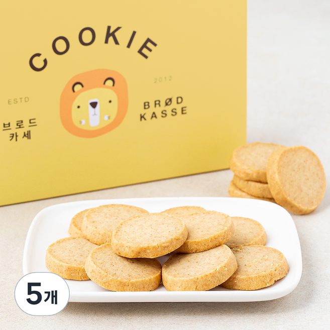 브로드카세 샤브레 통밀 쿠키, 180g, 1개입, 5개