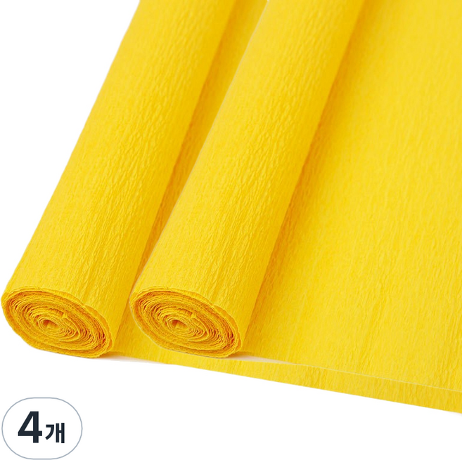 마다꾸미 주름 구김지 10 옐로우, 50 x 250 cm, 4개