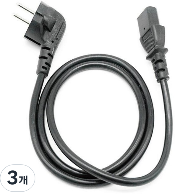 애니포트 국산 AC코드 220V 10A 0.75SQ 파워케이블, 3개, 5m