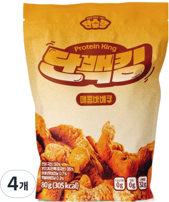 Danchelin 蛋白王 香辣烤肉味餅乾 零食, 4個, 80g