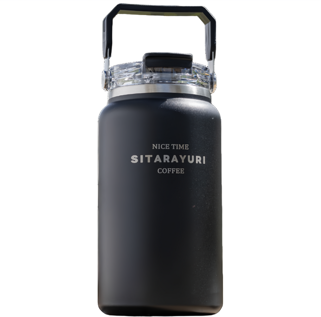 Sitarayuri 304不鏽鋼大容量雙飲保溫冰桶, 1個, 1.5L, 黑色