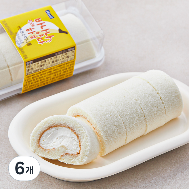 매일유업 바나나는 원래 하얗다 미니롤, 105g, 6개