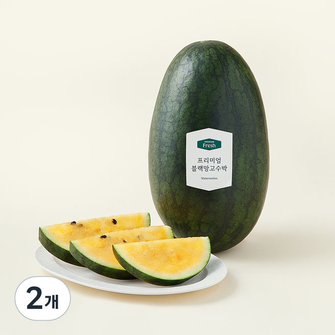 온브릭스 프리미엄 블랙망고 수박, 2개, 3kg 이상