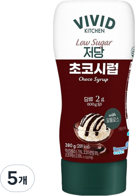 VIVID KITCHEN 低糖巧克力醬, 380g, 5個