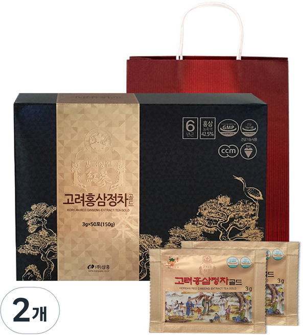 강개상인 고려홍삼정차 골드, 150g, 2개