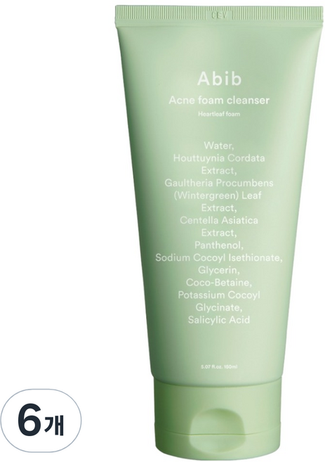 아비브 아크네 폼 클렌저 어성초, 150ml, 6개