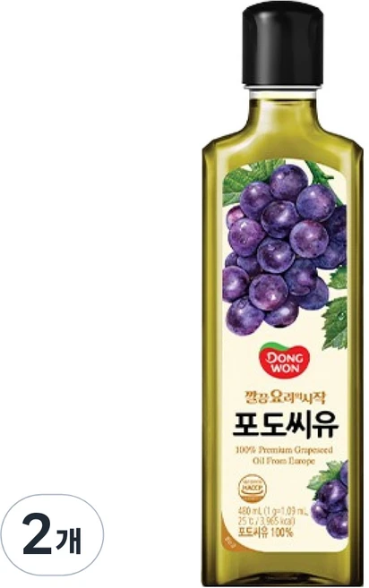 동원 포도씨유, 480ml, 2개 - 쿠팡