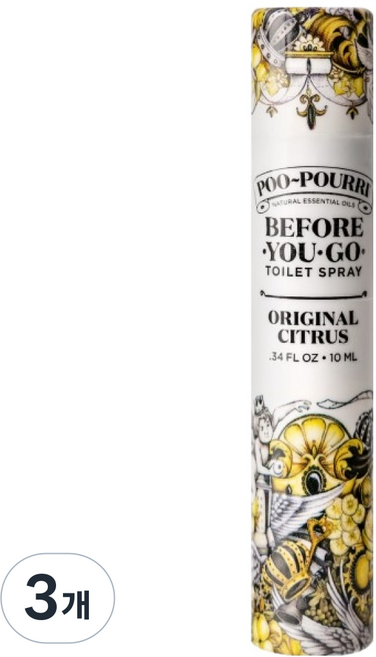 푸리 푸푸리 토일렛 퍼퓸 오리지널 시트러스 본품, 10ml, 3개