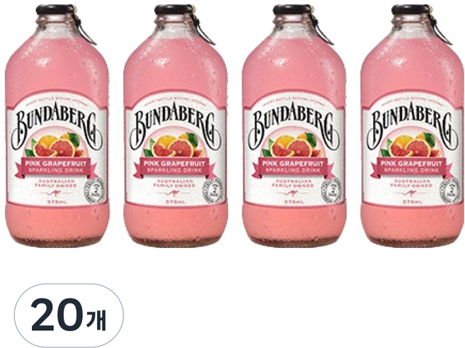 3위 - 분다버그 핑크 그래이프푸르트 탄산음료, 375ml, 20개