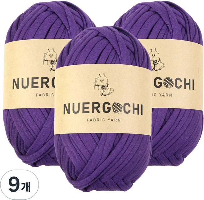 JSTrading 누에르고치 패브릭 얀 뜨개실 100g, 26 퍼플, 9개