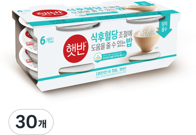 햇반 식후 혈당조절에 도움을 줄 수 있는 밥, 210g, 30개