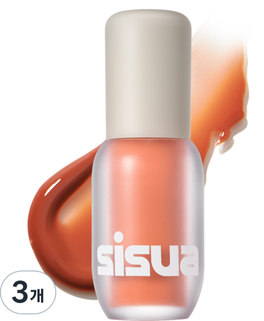 시수아 팝콘 시럽 립 플럼퍼, NO 2 망고 카라멜, 3.8g, 3개