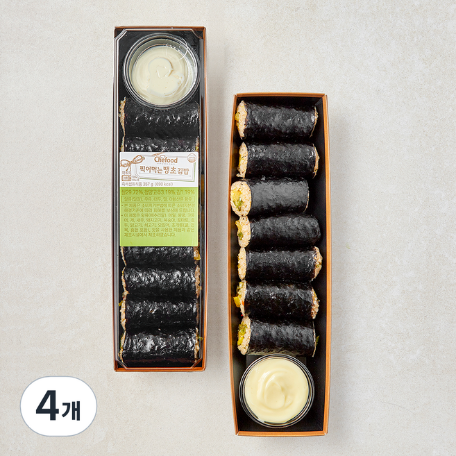 쉐푸드 찍어먹는 땡초김밥, 357g, 4개